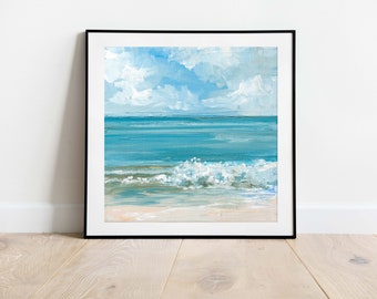 Ocean Art Print, Seascape Wall Art, Coast Print, Sea Painting