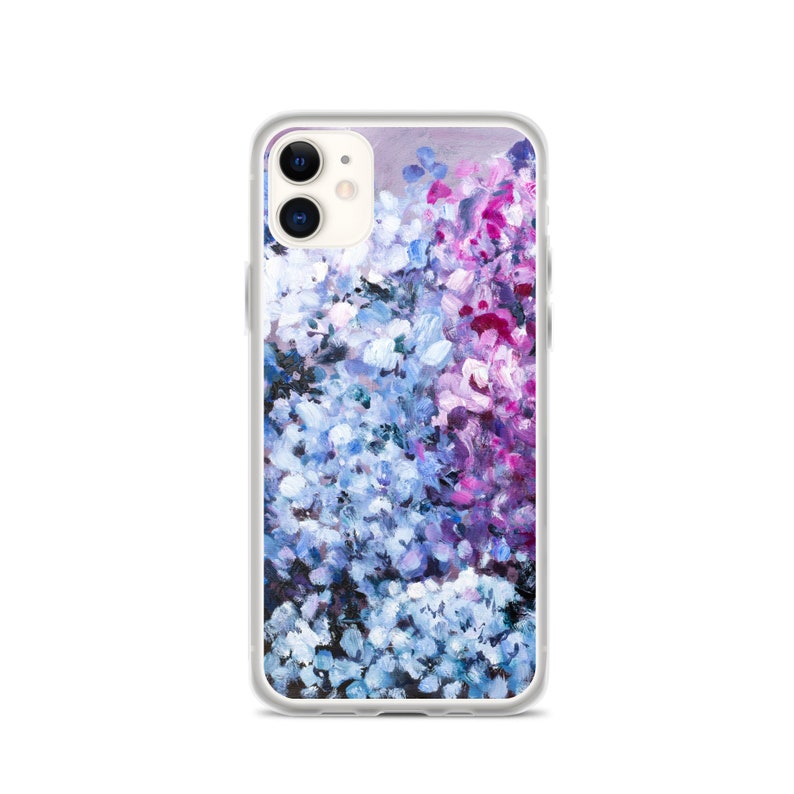 Hydrangea Floral iPhone Case, Flower Phone case, iPhone 13, iPhone 12 Pro Max, iPhone 13 Mini, iPhone 11 Pro Max case, iPhone 7 Plus image 1