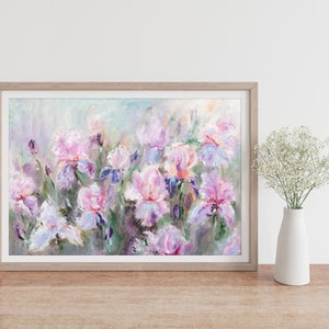 Iris Print, Floral Wall Art, Flower Print by Katie Jobling image 2