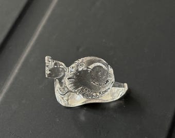 Vintage Swarovski Carved Animal Crystal Snail Bead Pendant Article #6551 20mm Rare Figurines