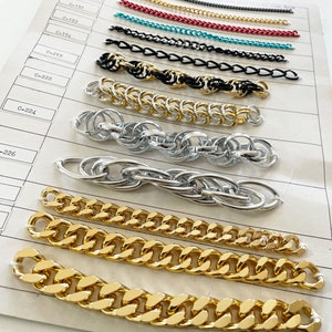 Vintage Metallic Chain Sample Card Verkoper Kaart Korea