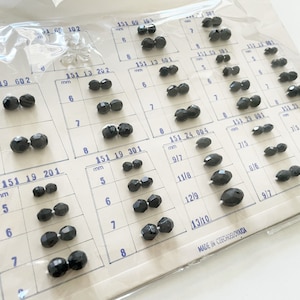 Vintage Tsjechische glazen kraal sample kaart verkoper kaart jaren 80
