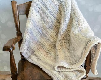 Dreamy Waves Baby Blanket Crochet Pattern Printable PDF Afghan Throw Lapghan