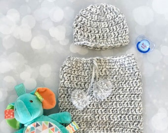 Crochet Baby Cocoon and Hat Photo Prop Crochet Pattern Printable PDF Newborn Swaddle