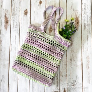 Lavender Fields Tote Bag Crochet Pattern Printable PDF Market Bag, Shopping  Bag, Reusable Bag 