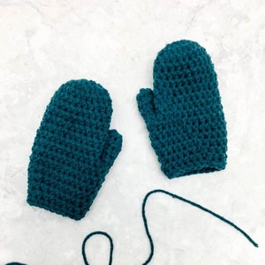 Little Kid Mittens Crochet Pattern PDF Printable Download for Children, Toddlers and Preschoolers image 1
