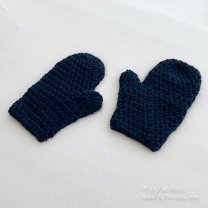 Crochet Midnight Mittens Pattern PDF Printable for Adults made with Chunky Yarn image 3