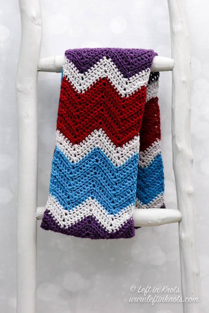 Crochet Facets Chevron Infinity Scarf - Printable PDF Pattern for an ...