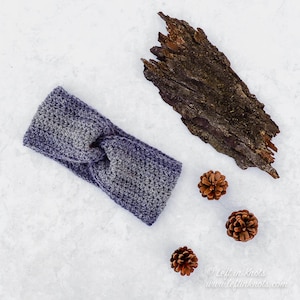 Crochet Twisted Ear Warmer Pattern PDF Printable DIGITAL Download Winter Headband