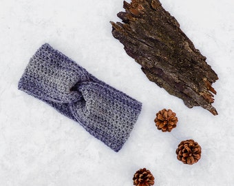 Crochet Twisted Ear Warmer Pattern PDF Printable DIGITAL Download Winter Headband