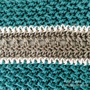 Beach House Washcloth Crochet Pattern PDF Printable Wash Cloth Dishcloth Textured image 2