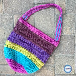 Crochet Market Bags Pattern Collection: 5 easy crochet reusable market bags for groceries and shopping image 8