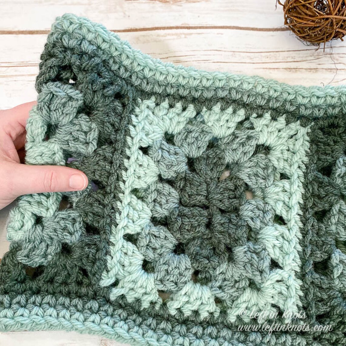 Ombre Granny Cowl Crochet PATTERN PDF Printable Granny Rectangle With ...