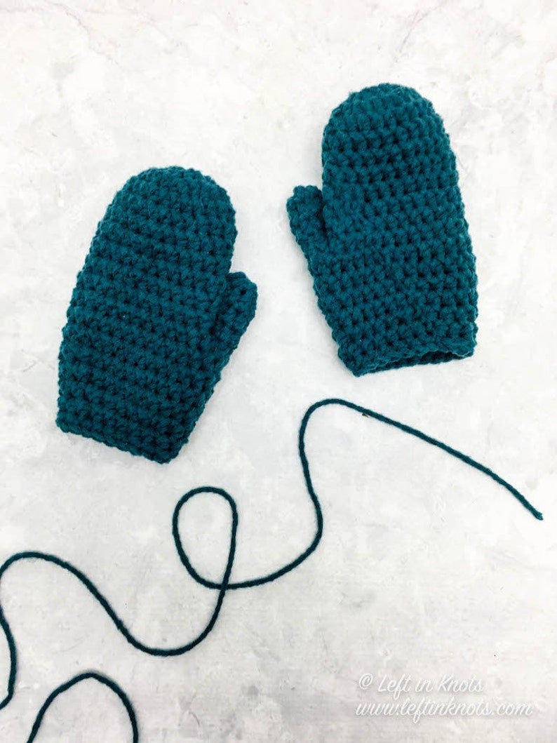 Little Kid Mittens Crochet Pattern PDF Printable Download for Children, Toddlers and Preschoolers image 1