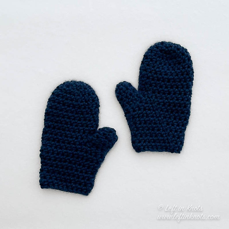 Crochet Midnight Mittens Pattern PDF Printable for Adults made with Chunky Yarn image 2