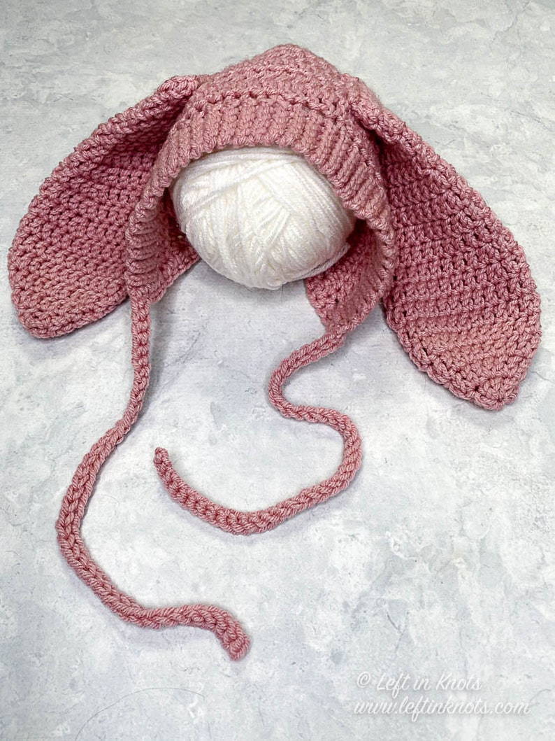 Crochet Ribbed Bunny Bonnet PATTERN DOWNLOAD PDF Newborn, Toddler, Child and Adult Sizes image 4