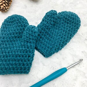 Little Kid Mittens Crochet Pattern PDF Printable Download for Children, Toddlers and Preschoolers image 2