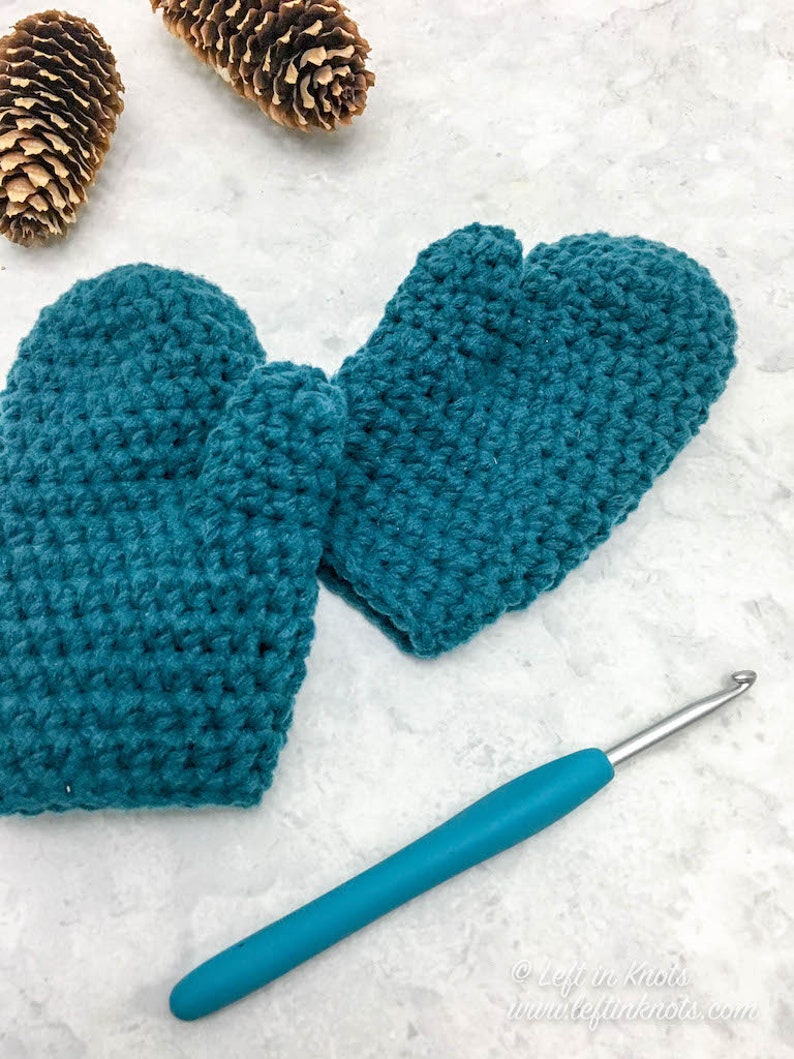 Little Kid Mittens Crochet Pattern PDF Printable Download for Children, Toddlers and Preschoolers image 2