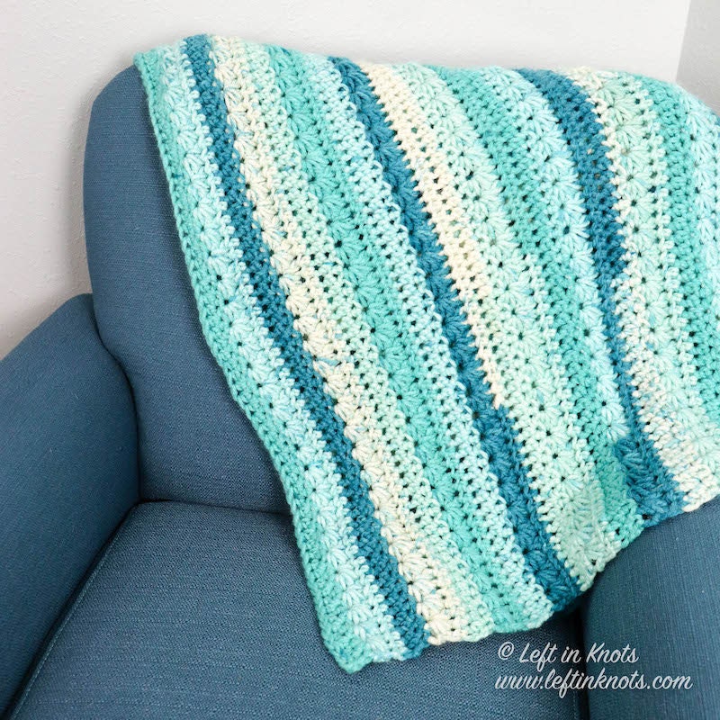 Crochet Striped Baby Blankets - Free Pattern Collection - Left in Knots