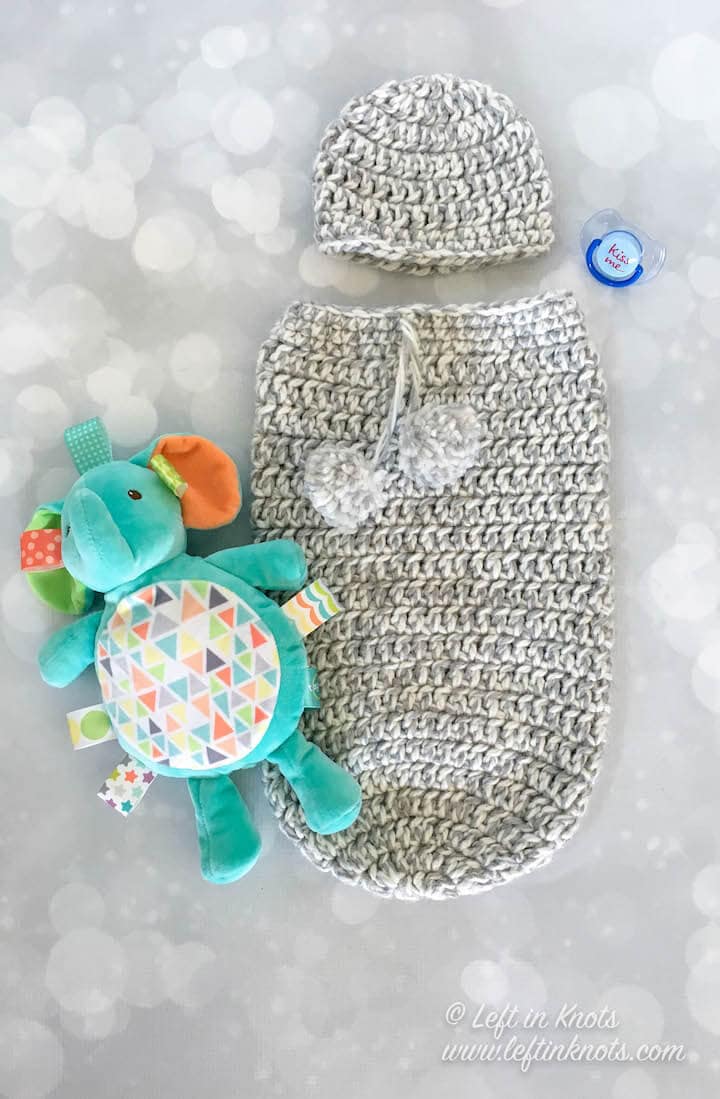 Crochet Baby Cocoon and Hat Photo Prop Crochet