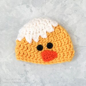 Baby Chick Nyfödd Kokon och Mössa Foto Rekvisita Set Virkmönster Utskrivbar PDF Vårbaby Insla bild 2