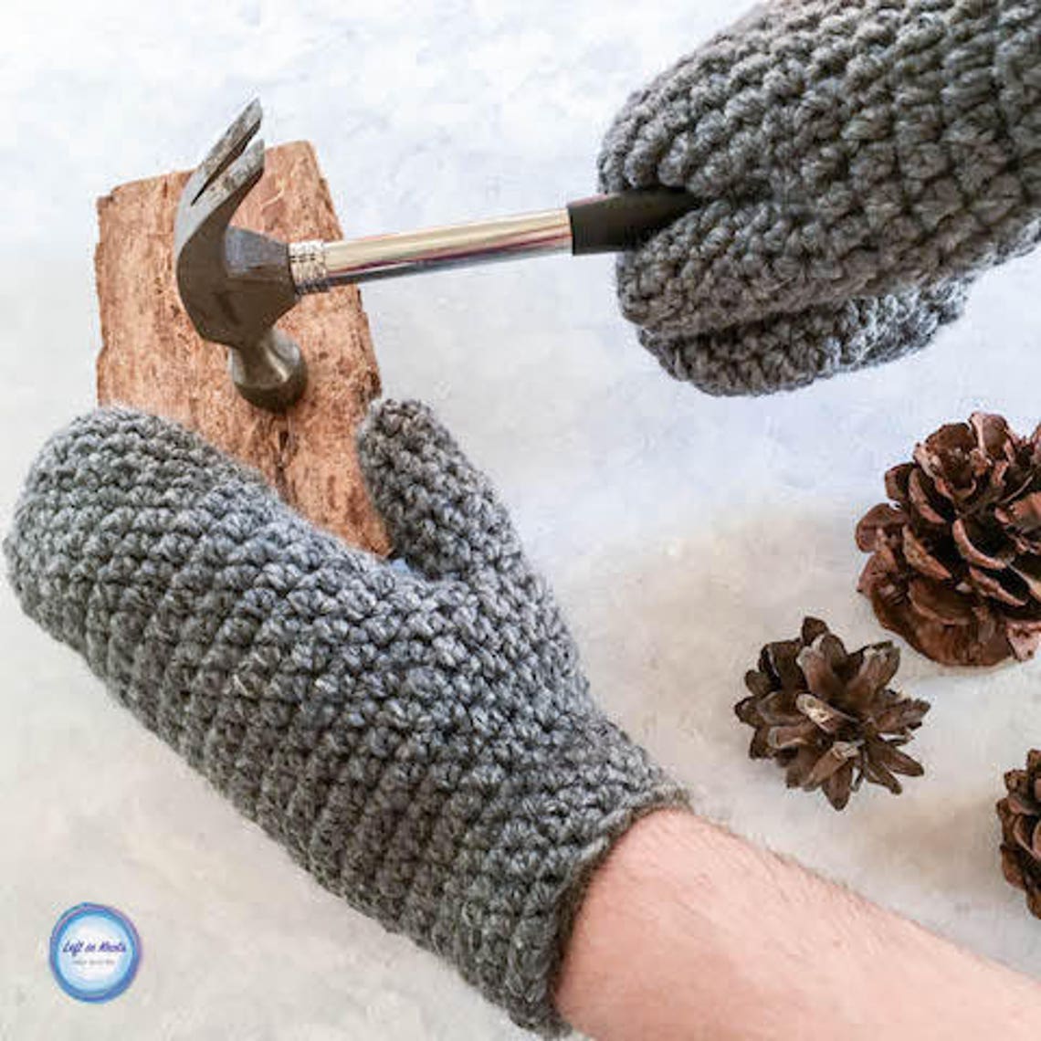 Basic Bulky Men's Mittens Crochet Pattern PDF Printable - Etsy