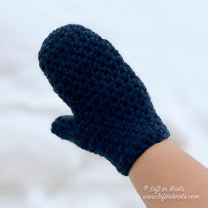 Crochet Midnight Mittens Pattern PDF Printable for Adults made with Chunky Yarn image 5