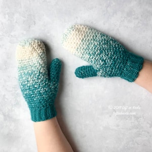 Snowball Mittens Crochet Pattern PDF Printable