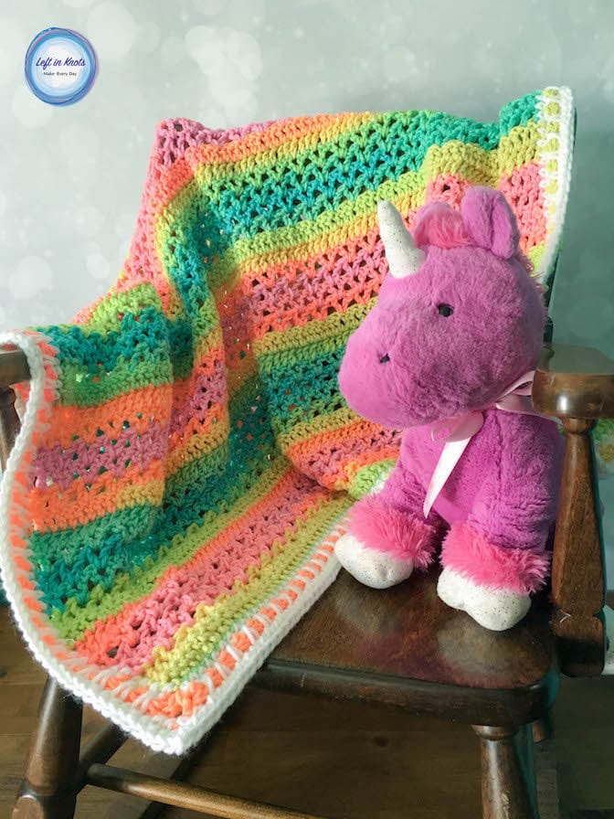 Unicorn Stripes Baby Blanket CROCHET PATTERN DOWNLOAD Etsy