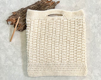 Explorer's Market Bag Crochet Pattern PDF Printable Download for an easy market tote