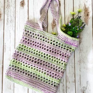 Crochet Market Bags Pattern Collection: 5 easy crochet reusable market bags for groceries and shopping image 7