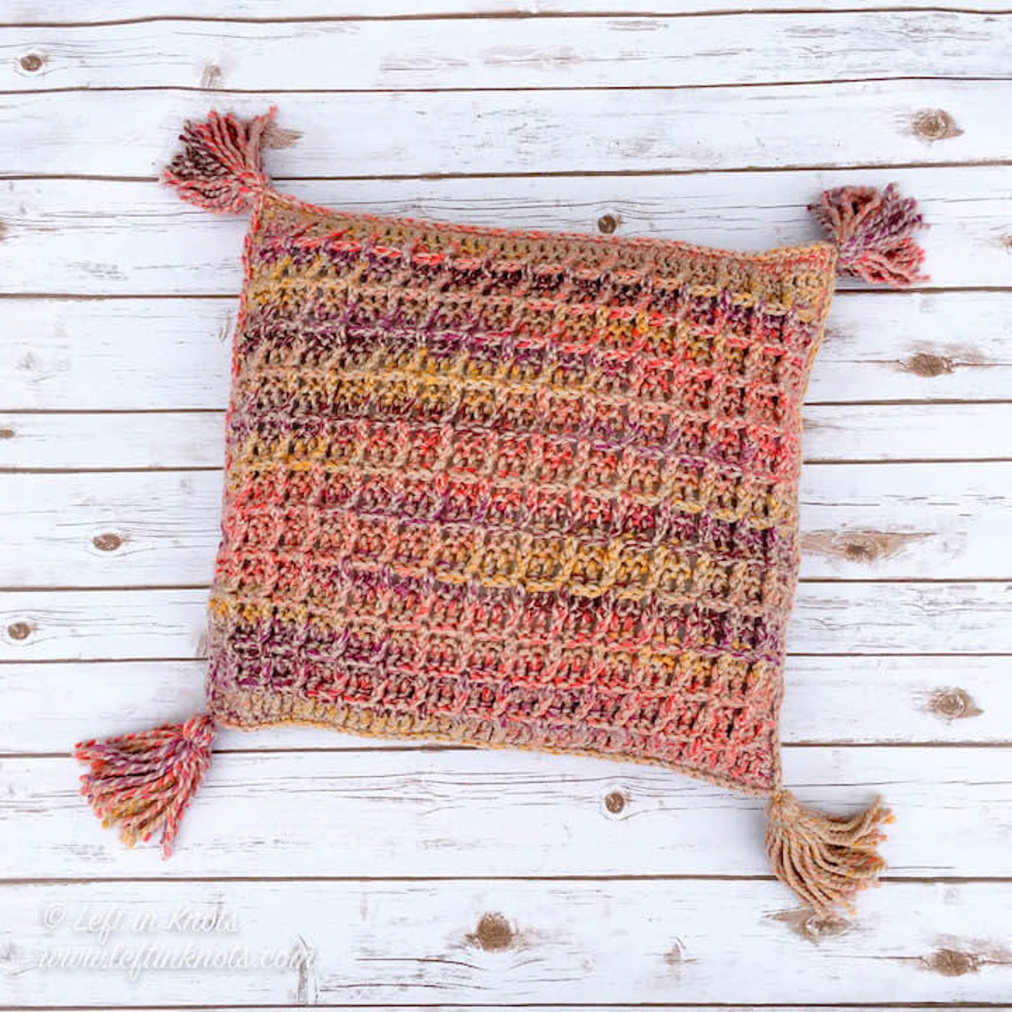 Waffle Stitch Throw Pillow Crochet Pattern PDF Printable Etsy