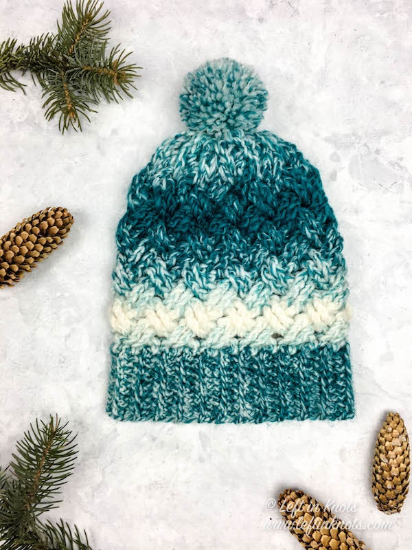Crochet Celtic Beanie Handmade artesian Crochet Celtic Stripes Beanie Free Pattern - Crochet For You main image 3