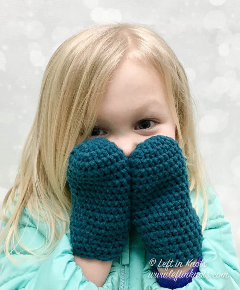 Little Kid Mittens Crochet Pattern PDF Printable Download for Children, Toddlers and Preschoolers image 4