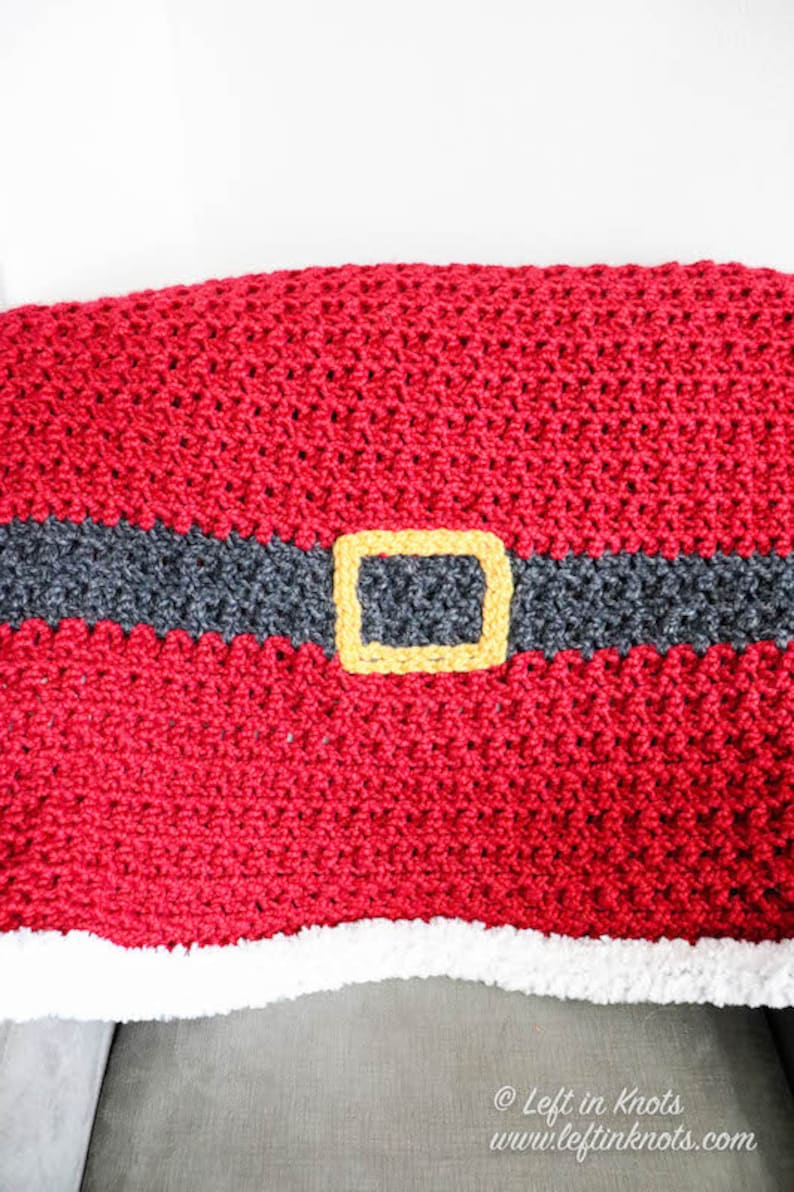 Santa Inspired Christmas Crochet Blanket Pattern PDF Printable Etsy