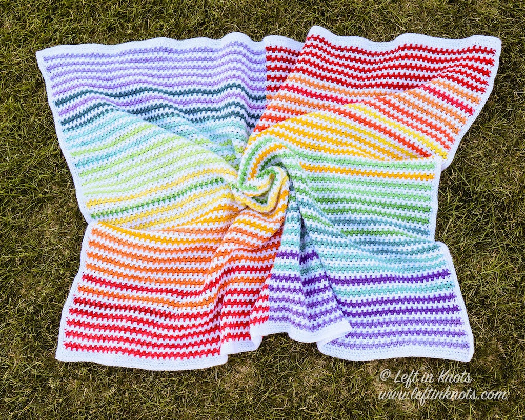 40 Rainbow Crochet Patterns to Brighten Home Decor, Gifts, and Everyday Accessories 14 Rainbow Stripe Blanket Download Baby Blanket Afghan Throw