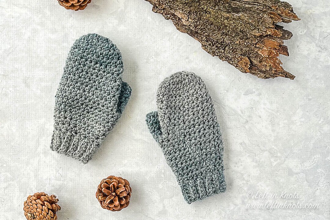 Children's Mittens Crochet Pattern PDF Printable Download Spruce