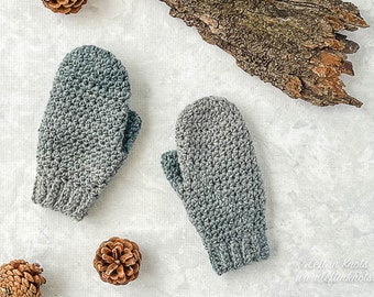 Children's Mittens Crochet Pattern PDF Printable Download Spruce Mittens