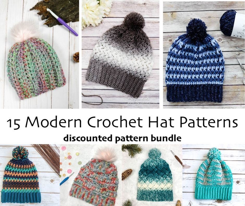 Crochet Hat Pattern Collection: Fifteen 