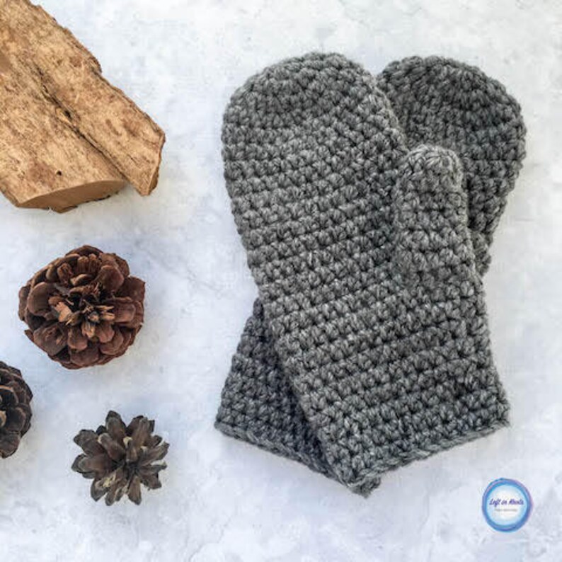 Basic Bulky Men's Mittens Crochet Pattern PDF Printable Etsy
