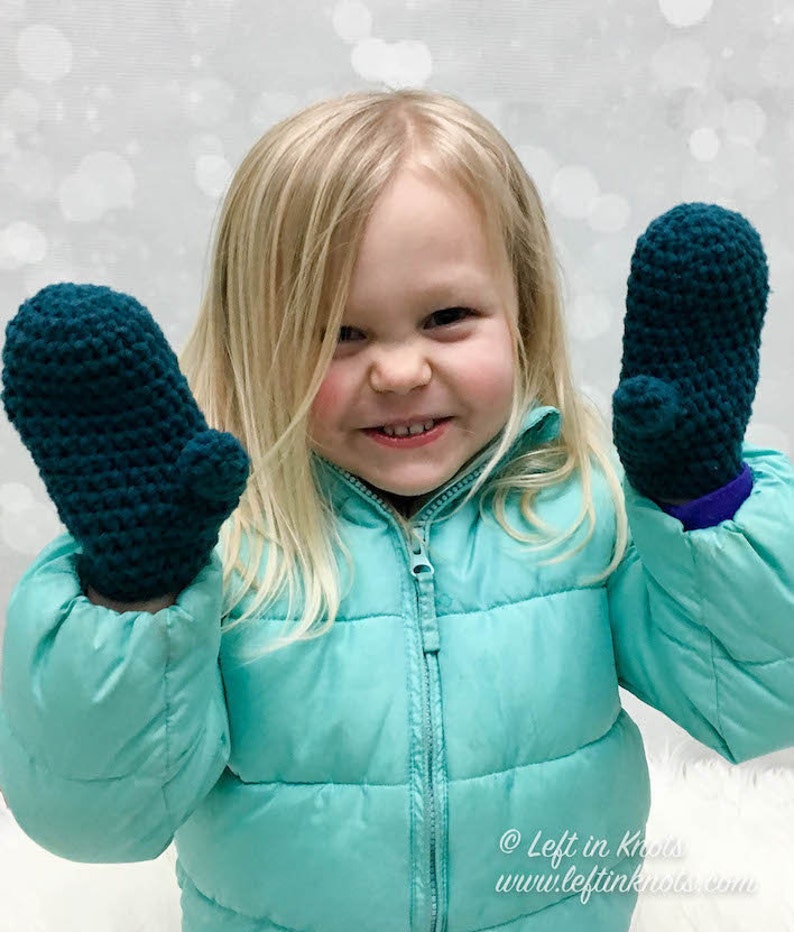 Little Kid Mittens Crochet Pattern PDF Printable Download for Children, Toddlers and Preschoolers image 5