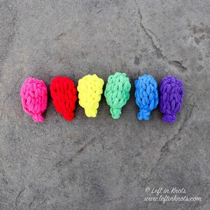 Finger Knit Reusable Water Balloons PATTERN DOWNLOAD Made with Loop Yarn, Eco friendly and latex free image 7