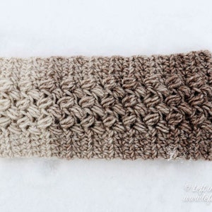 Coffee Bean Ear Warmer Headband Crochet Pattern PDF Printable Download image 5