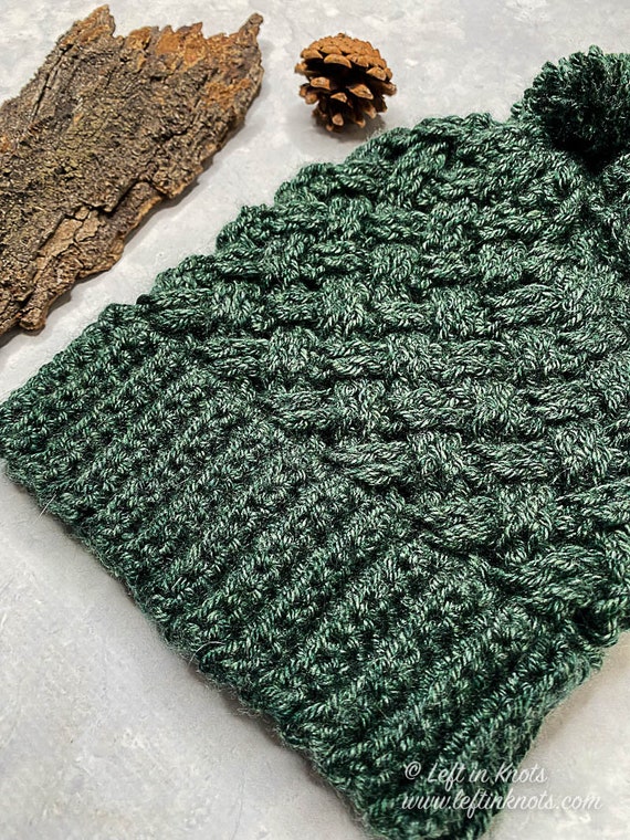 Celtic Weave Stitch Hat Crochet Pattern PDF Printable  display picture 1