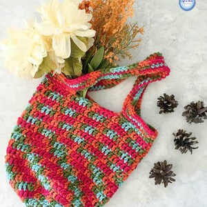 Crochet Market Bags Pattern Collection: 5 easy crochet reusable market bags for groceries and shopping image 6