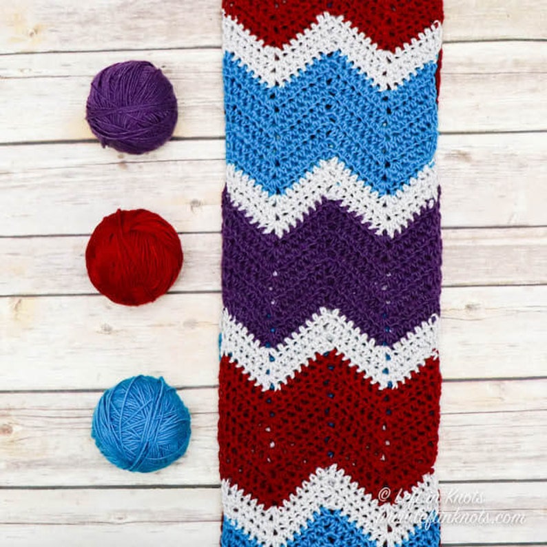 Crochet Facets Chevron Infinity Scarf - Printable PDF Pattern for an ...