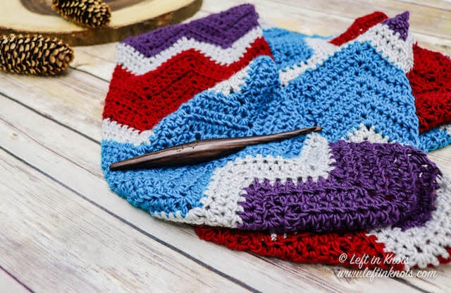 Crochet Facets Chevron Infinity Scarf - Printable PDF Pattern for an ...