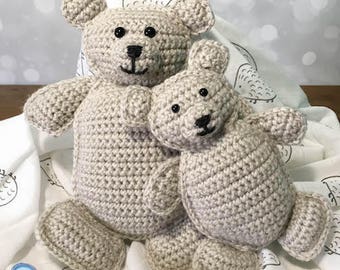 Baby and Me Crochet Bears PATTERN DOWNLOAD ragdoll amigurumi gift for baby
