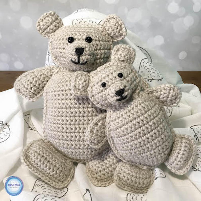 Baby and Me Crochet Bears PATTERN DOWNLOAD ragdoll amigurumi gift for baby image 1