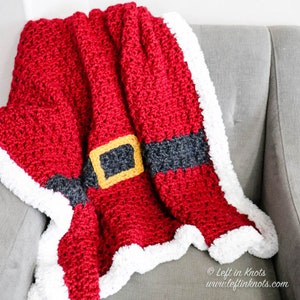 Santa Inspired Christmas Crochet Blanket Pattern PDF Printable Download Baby Blanket Afghan Throw image 6